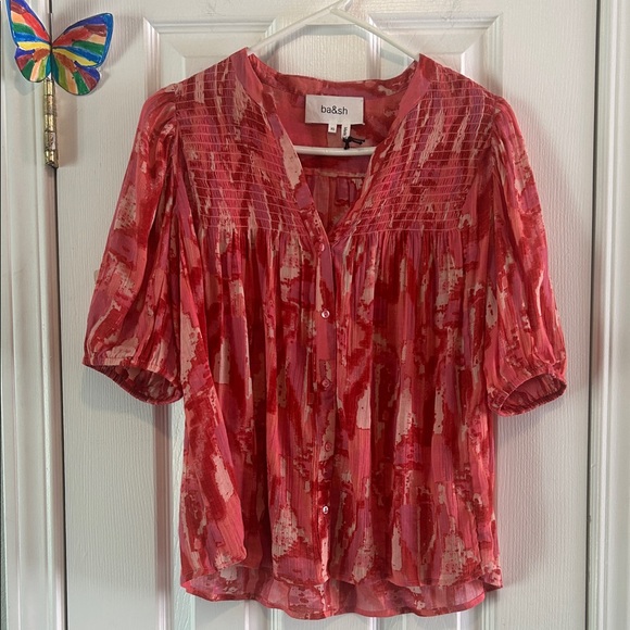 ba&sh Teodor Blouse in the color Rose - Picture 5 of 8